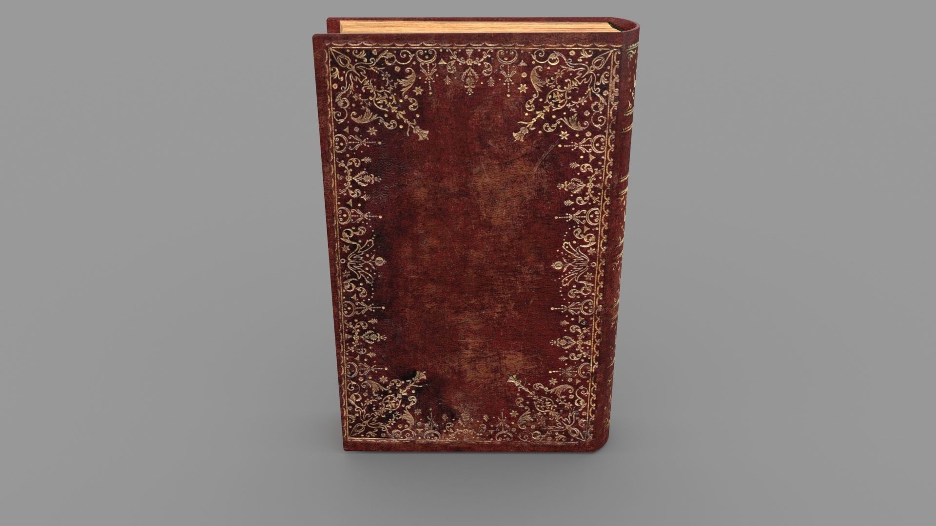 Old book cover Low-poly 3D model_13