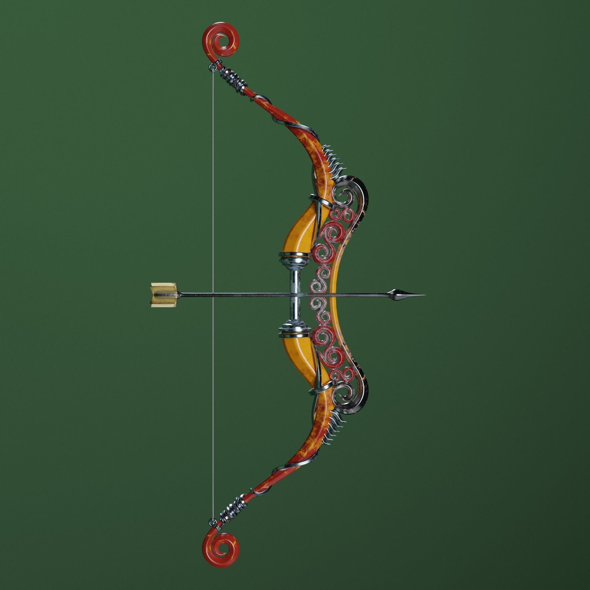 Bow and Arrow 3D model_3