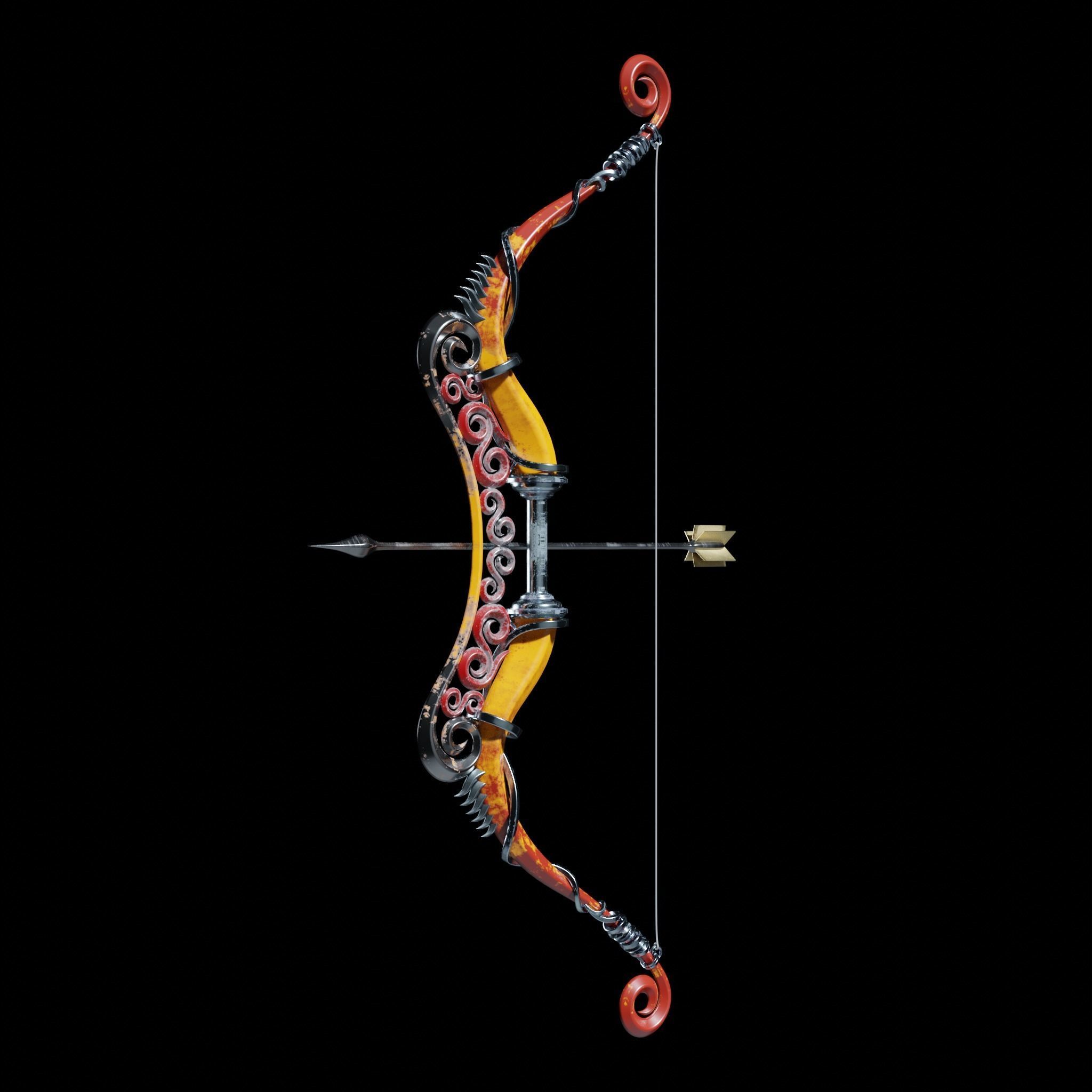 Bow and Arrow 3D model_8