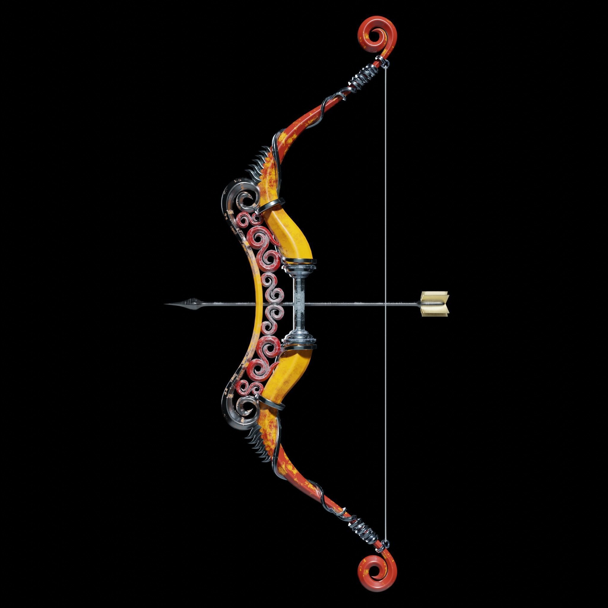 Bow and Arrow 3D model_2