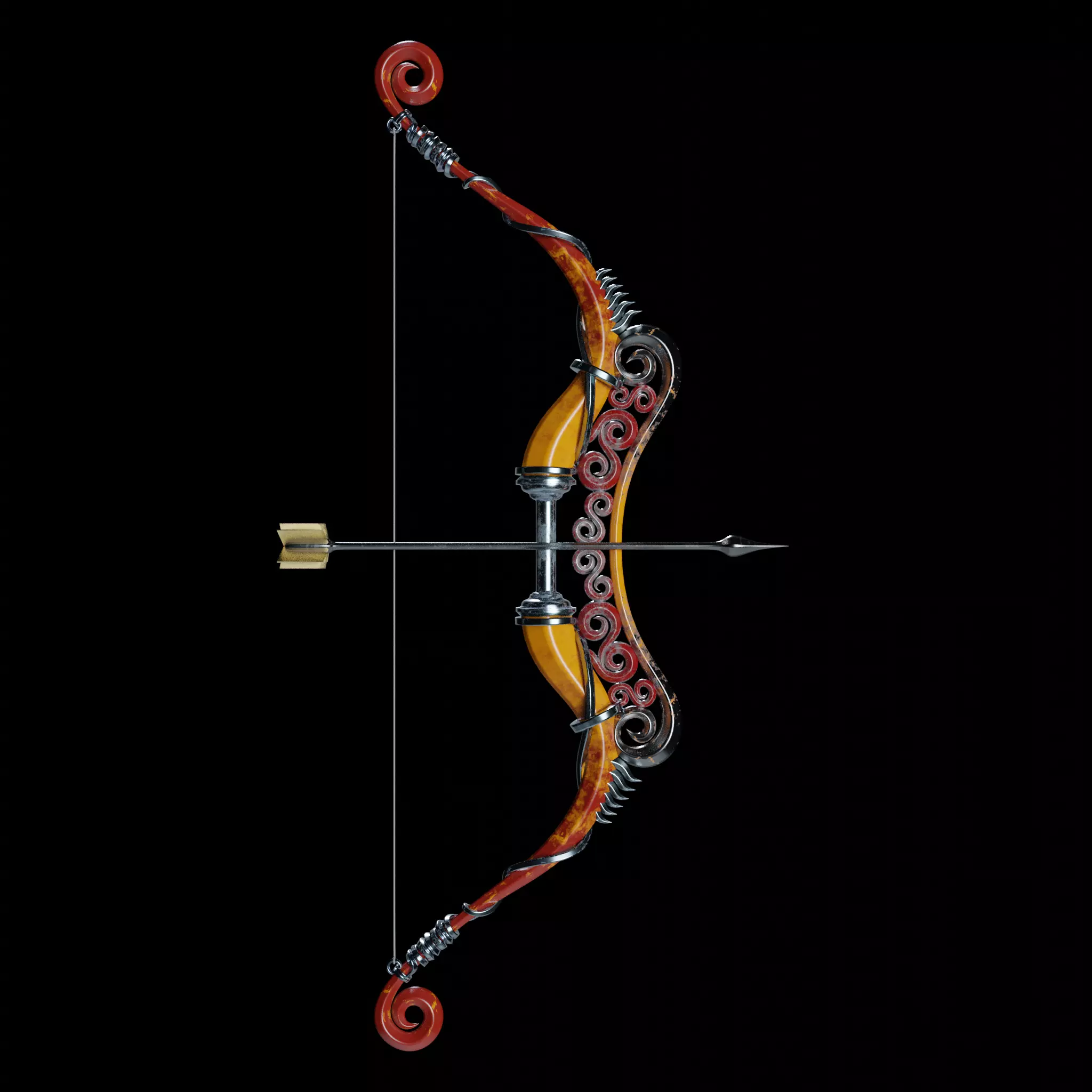 Bow and Arrow 3D model_0