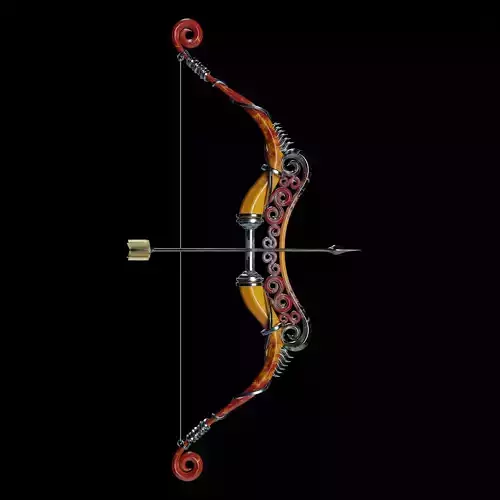 Bow and Arrow 3D model
