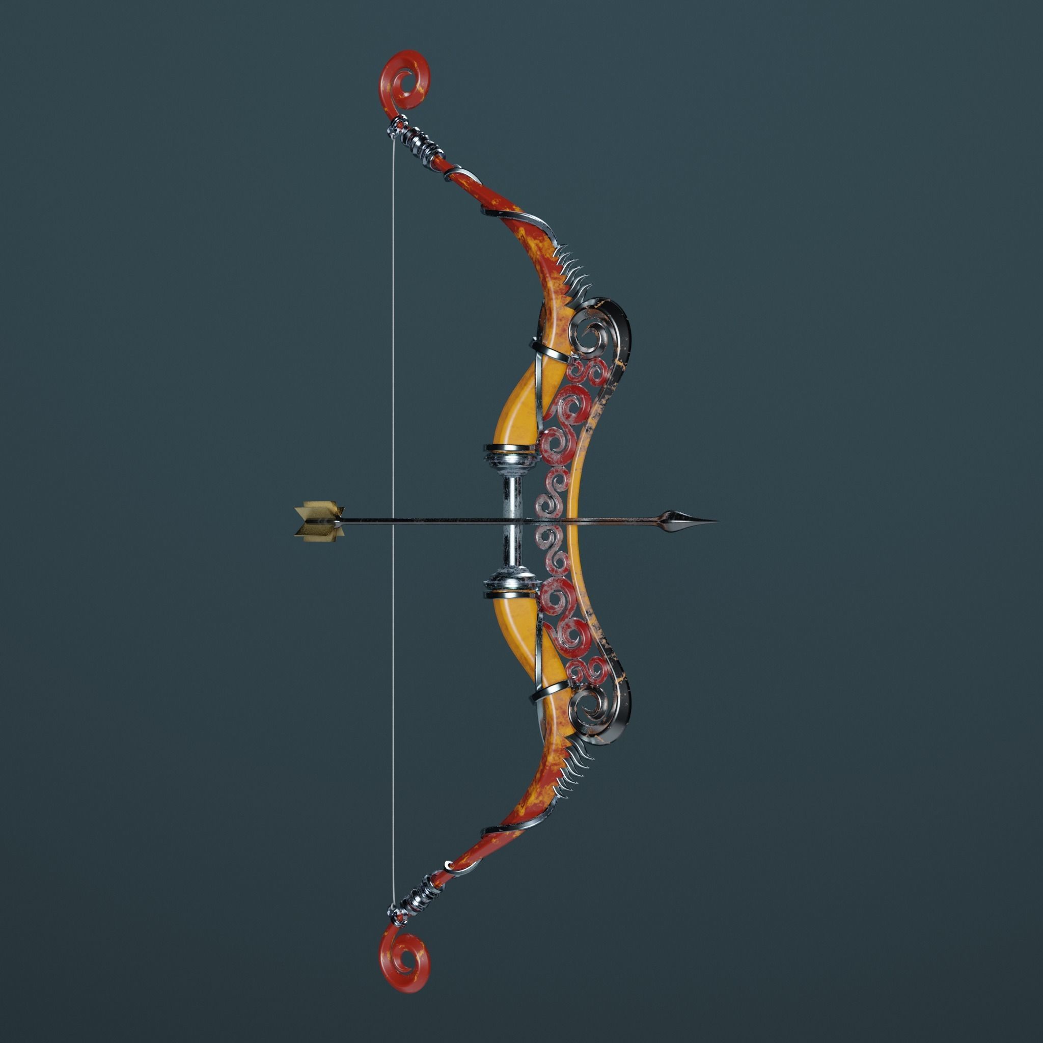 Bow and Arrow 3D model_4