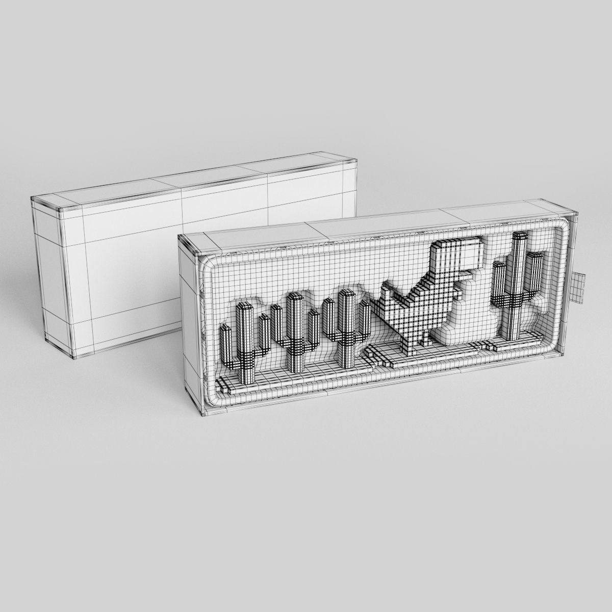 Chrome Dino 3D model_3