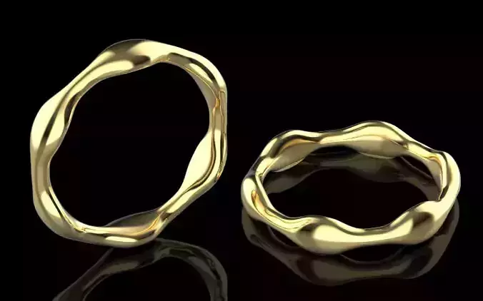 Fashion rope ring Engagement Ring Silver Gold