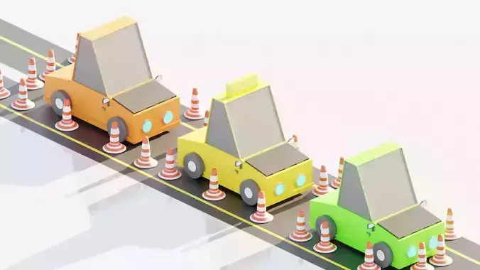 Cartoon Car 3d model