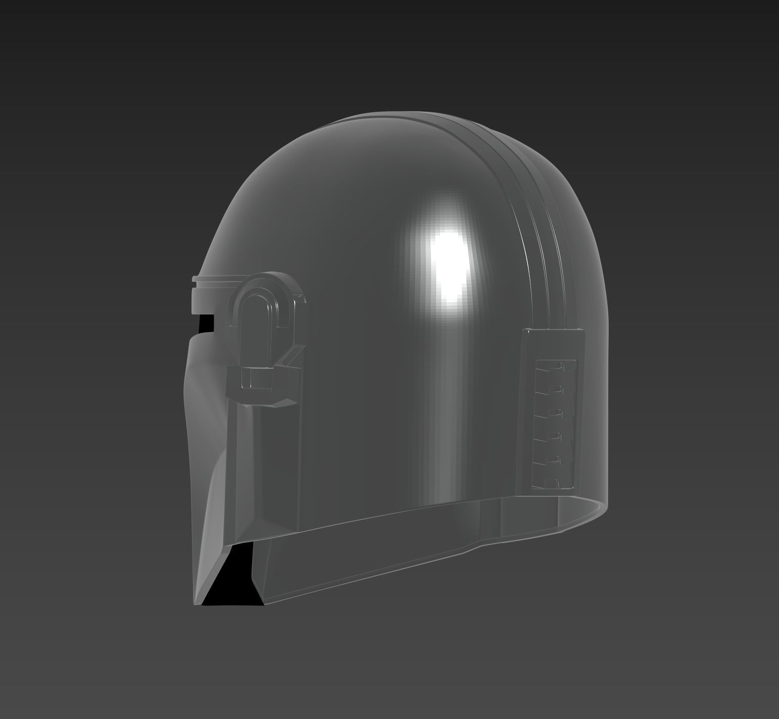 Star Wars The Mandalorian Helmet Cosplay 3D print model_3