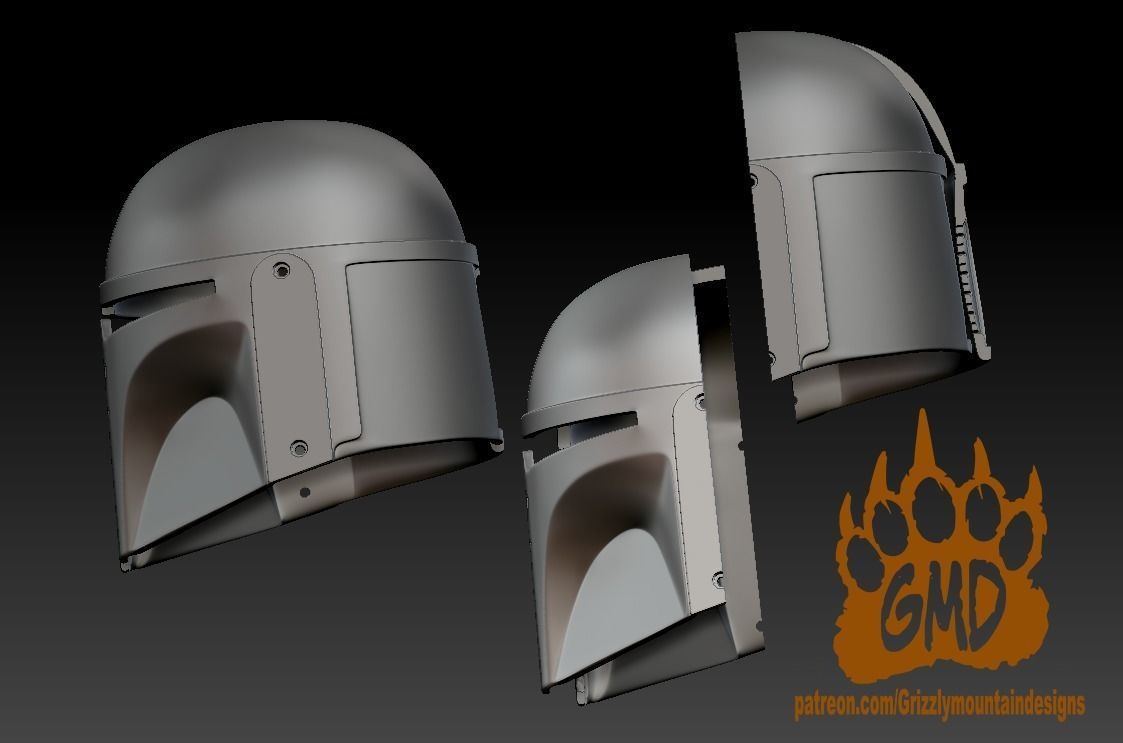 Set of Custom Mandalorian Helmets Punisher mando 3D print model_5