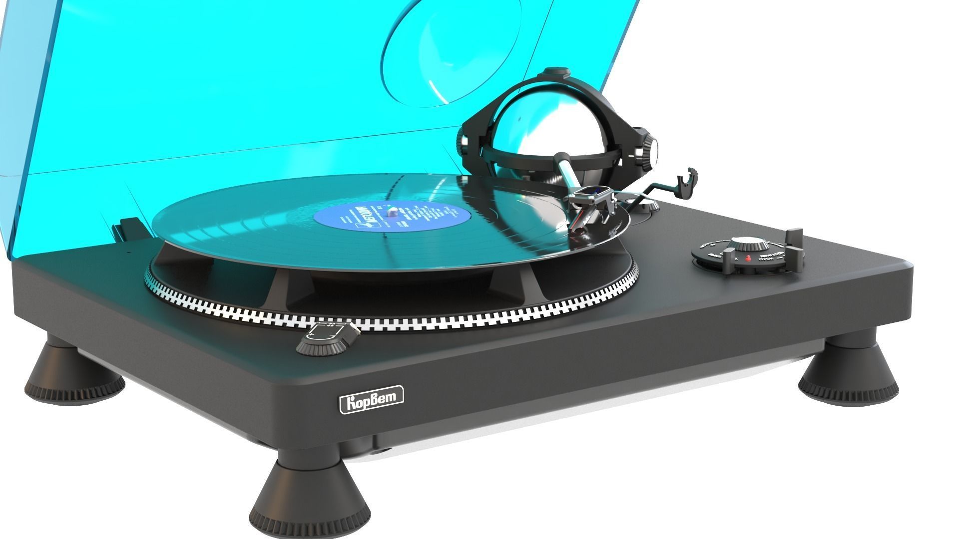 Korvet 038 Soviet turntable 3D model_14