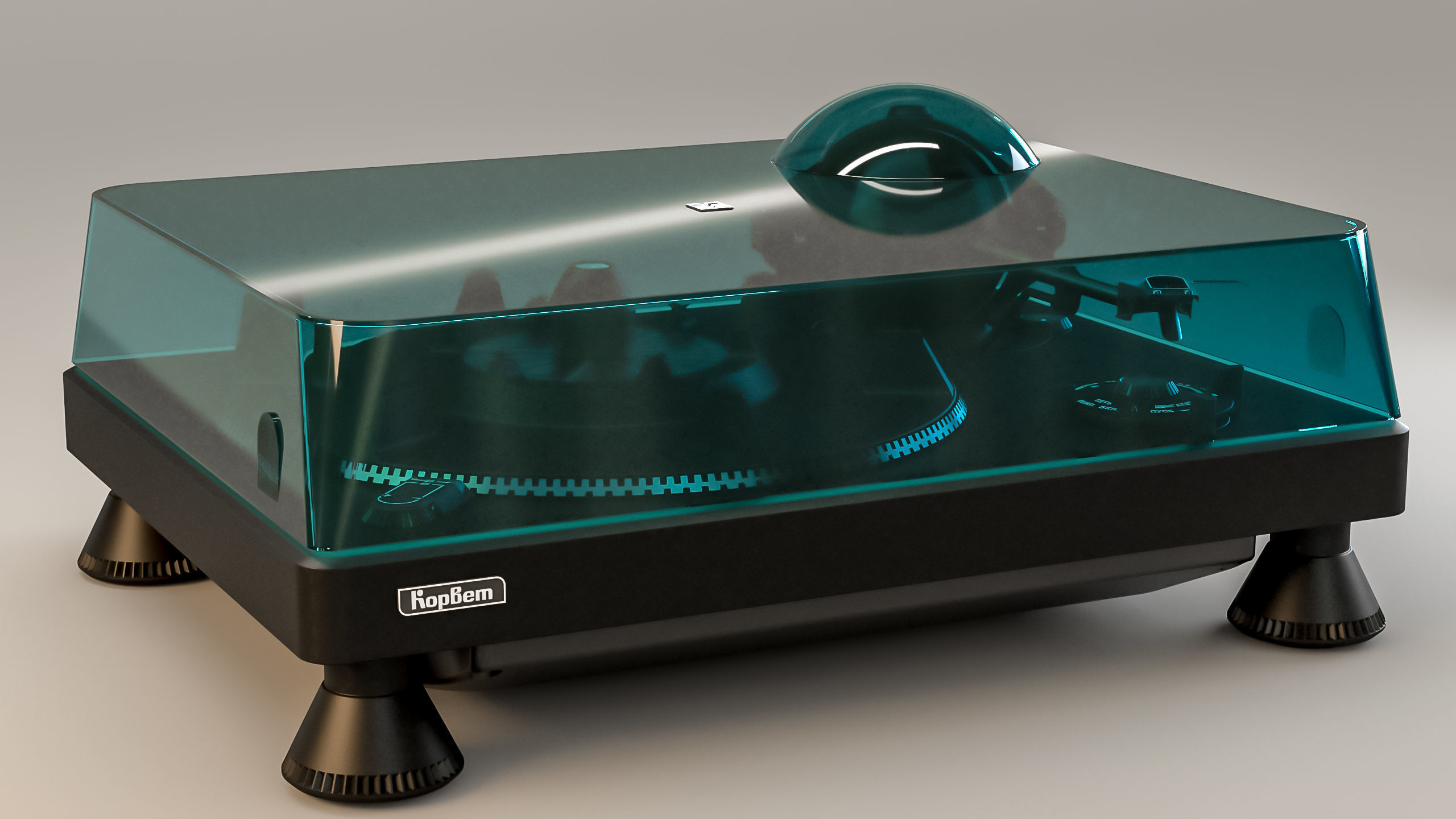 Korvet 038 Soviet turntable 3D model_2