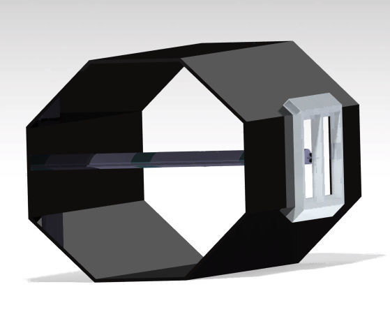 tunel de viento y perfil NACA 4212 3D model_15