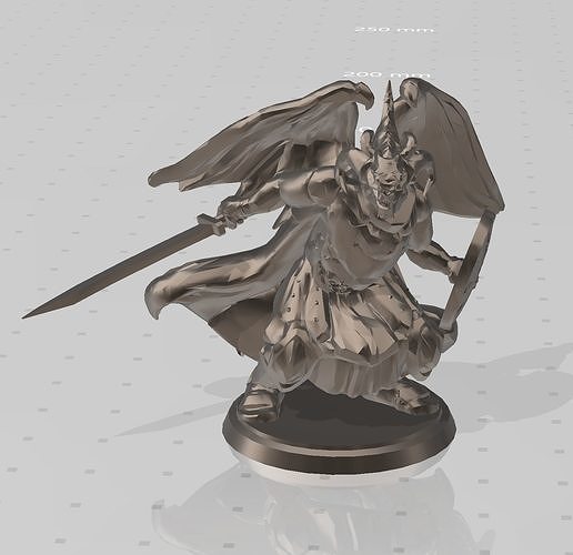 Dragonborn With wings combat ready  3D print model