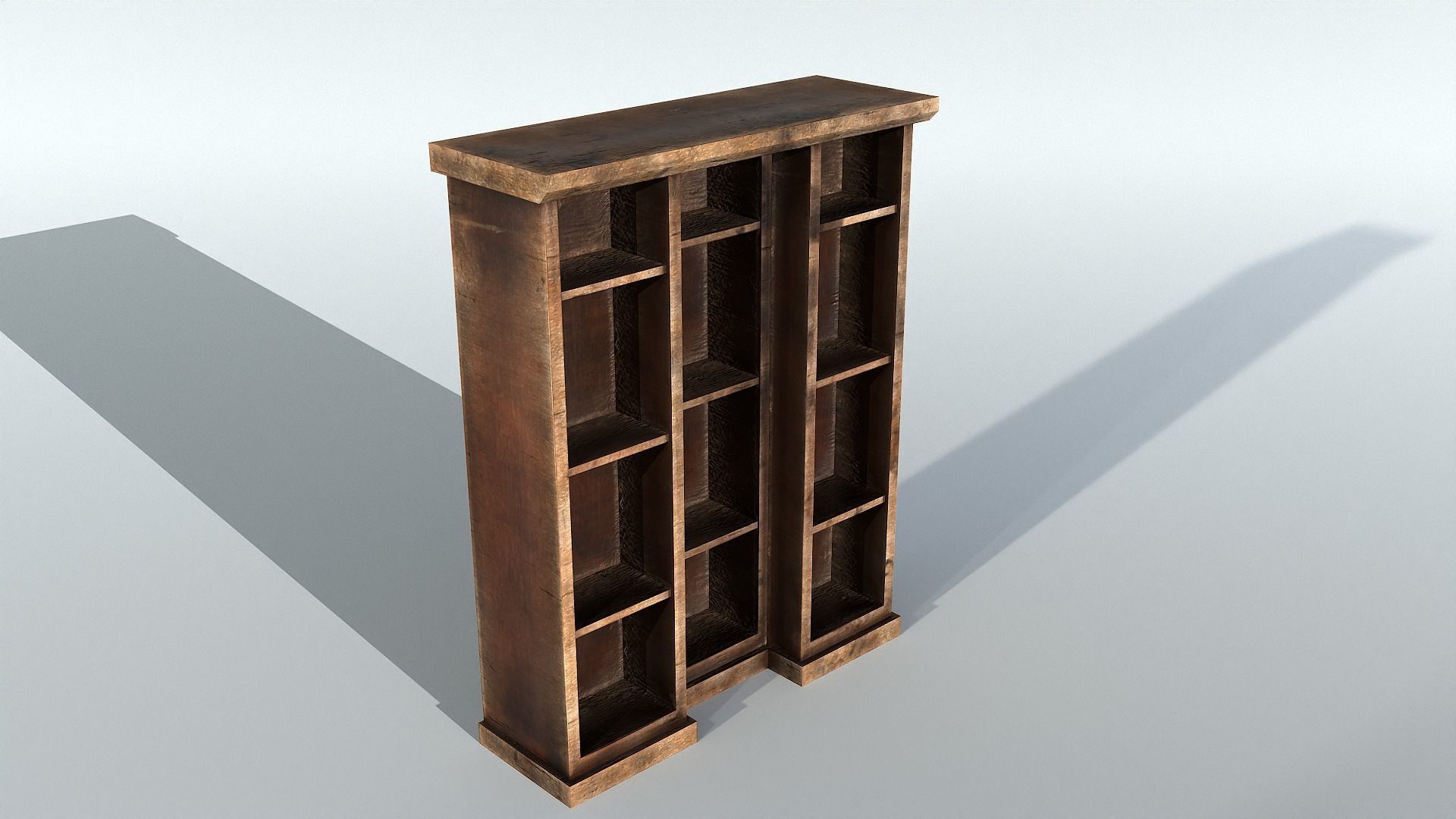 Book Shelf Low-poly 3D model_6