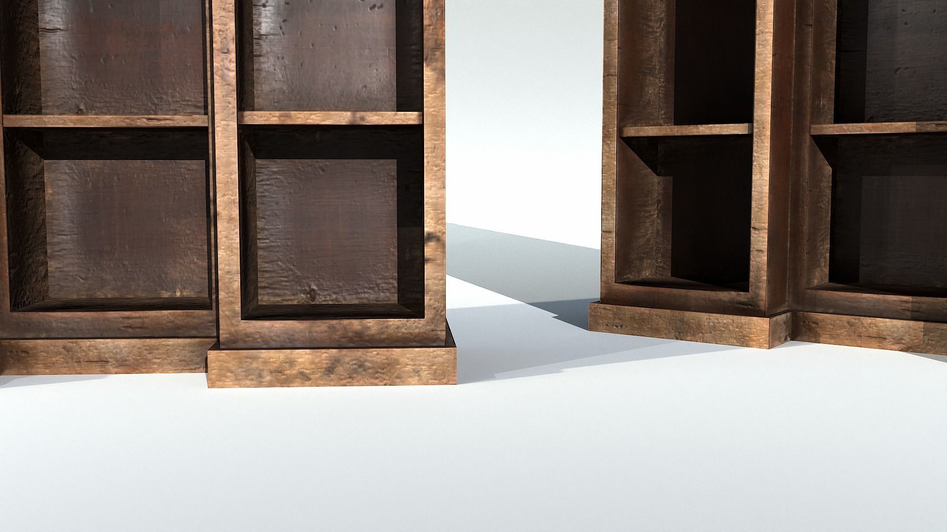 Book Shelf Low-poly 3D model_5