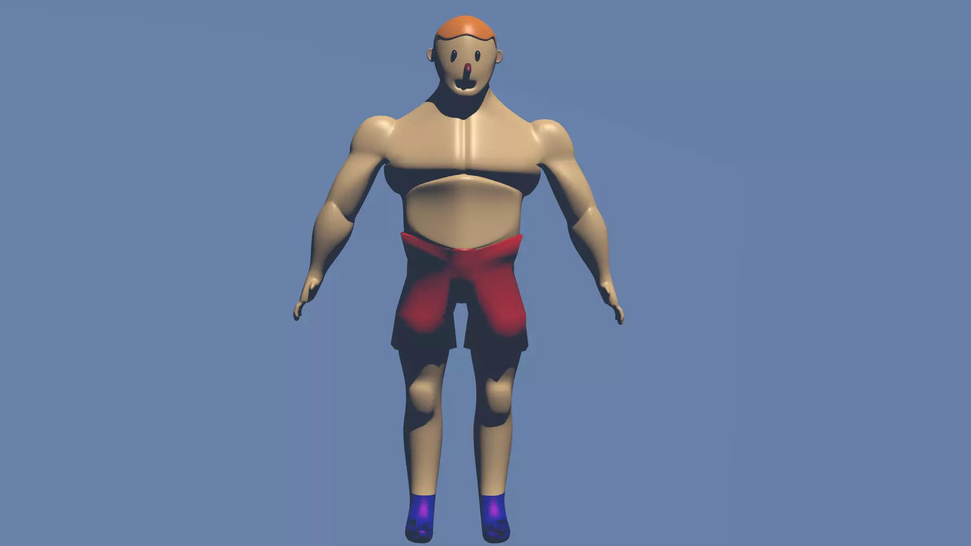 human character with rig 3D model_0