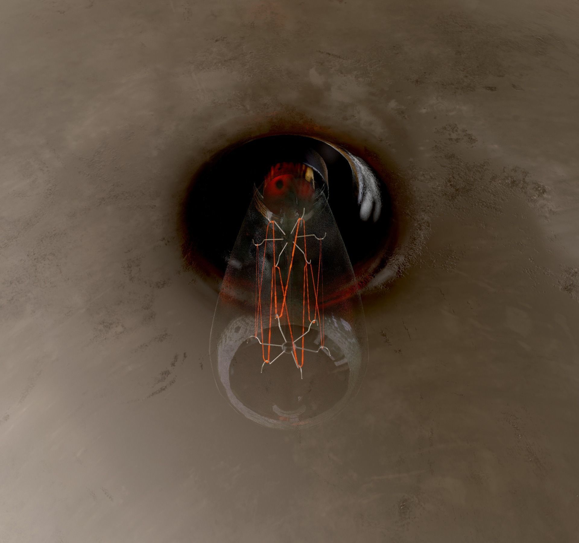 Old Pendant Lamp 4K Low-poly 3D model_18