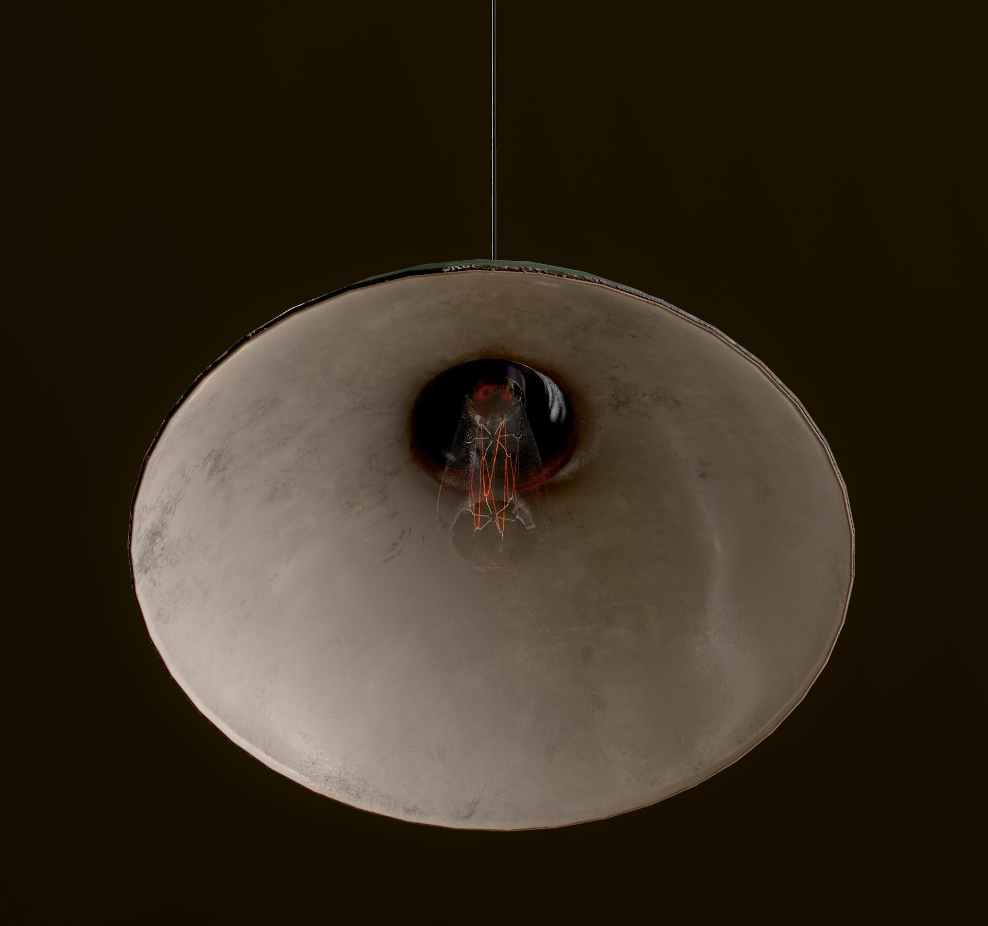 Old Pendant Lamp 4K Low-poly 3D model_17