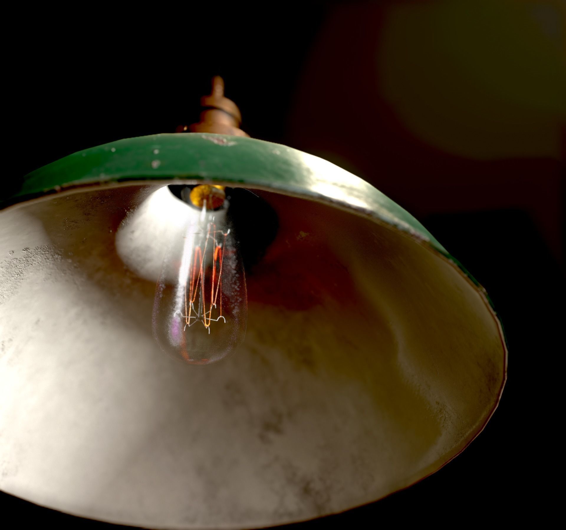 Old Pendant Lamp 4K Low-poly 3D model_12
