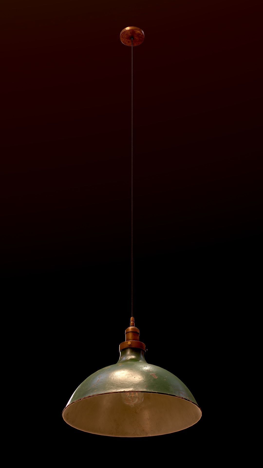 Old Pendant Lamp 4K Low-poly 3D model_21