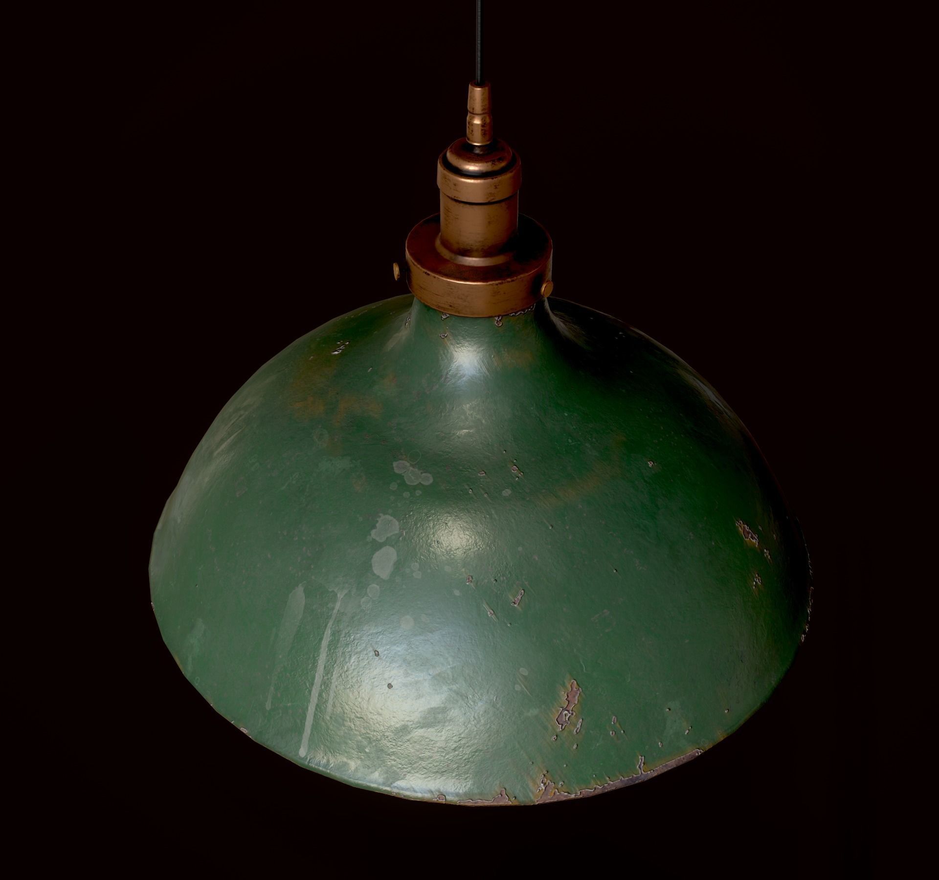Old Pendant Lamp 4K Low-poly 3D model_6