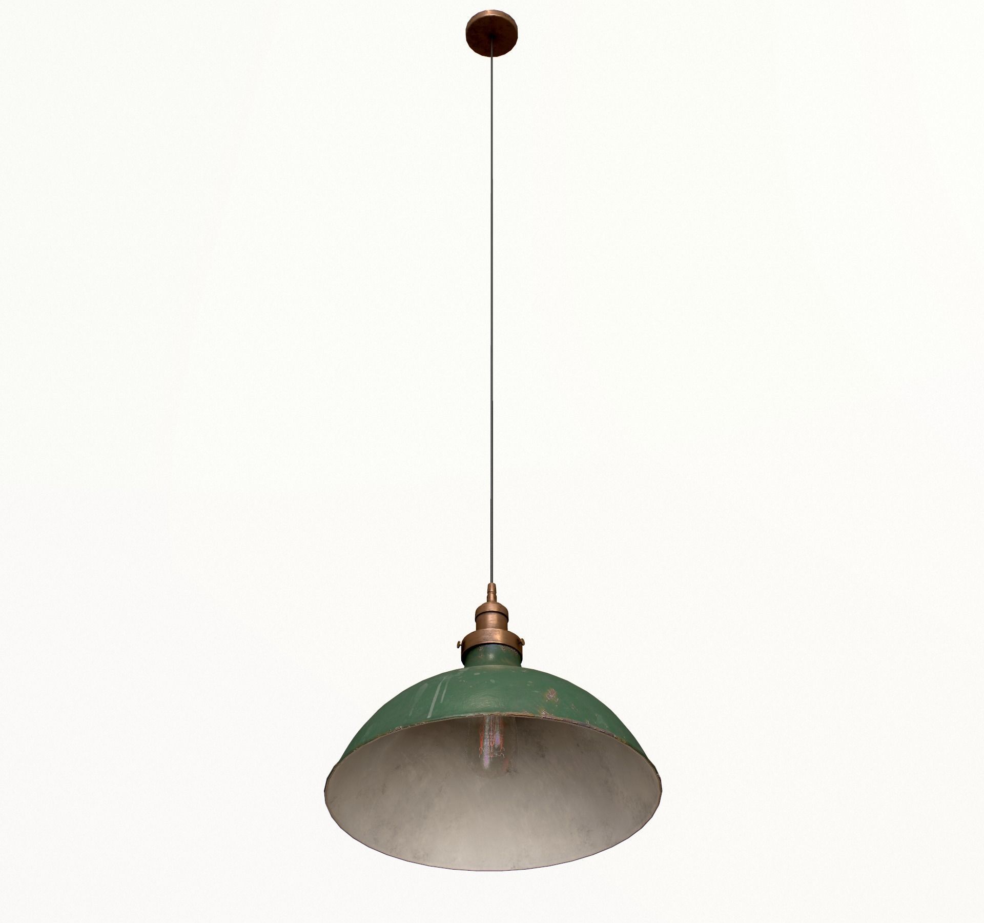 Old Pendant Lamp 4K Low-poly 3D model_7