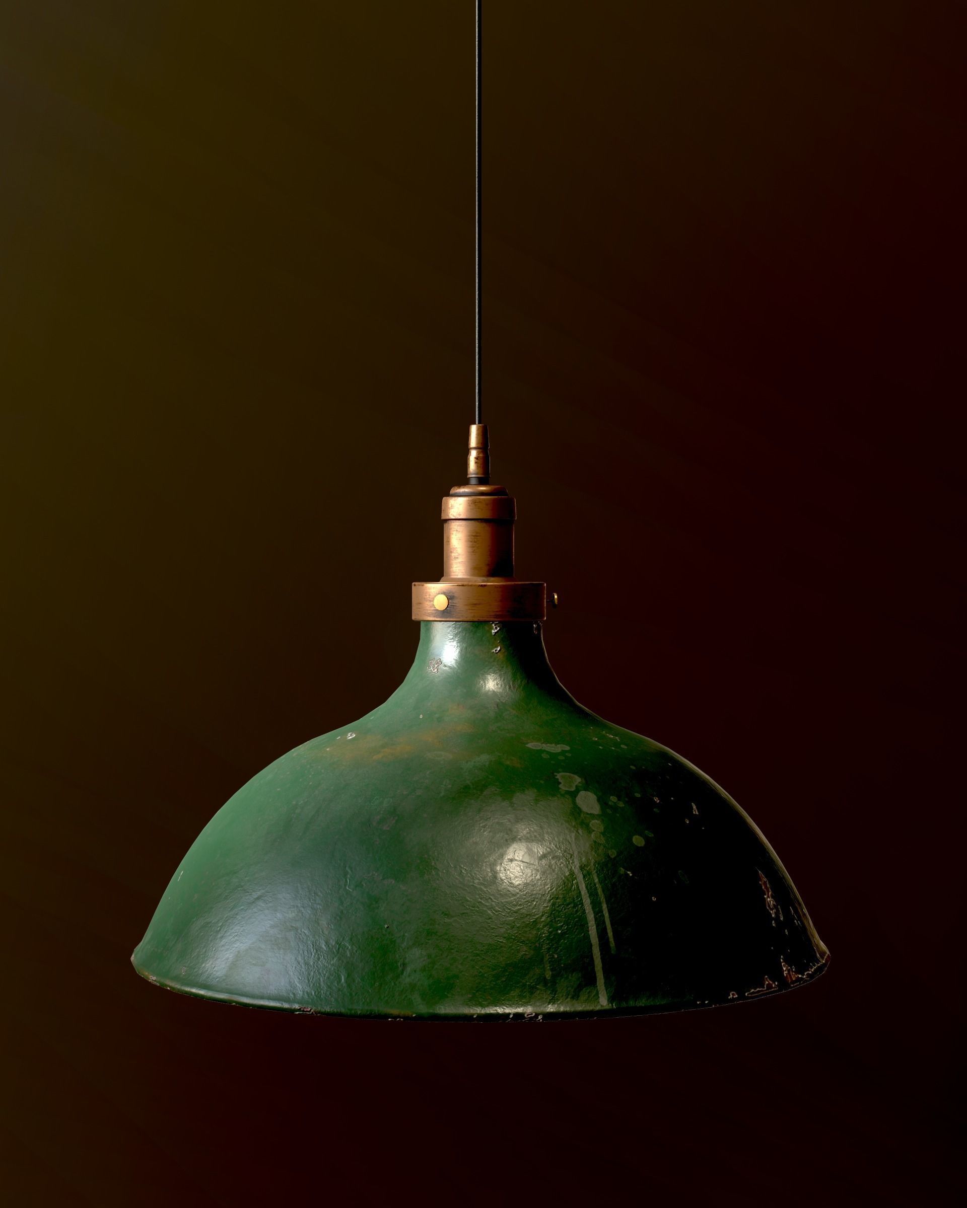 Old Pendant Lamp 4K Low-poly 3D model_33