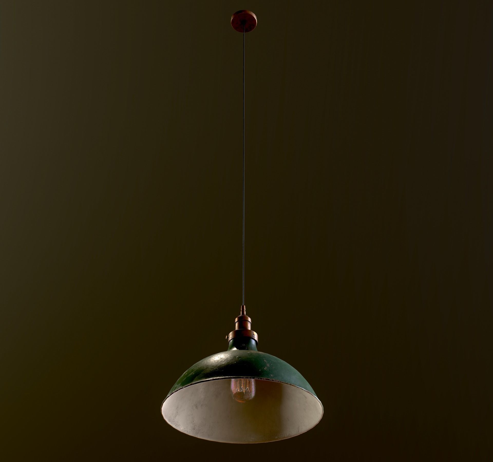Old Pendant Lamp 4K Low-poly 3D model_13