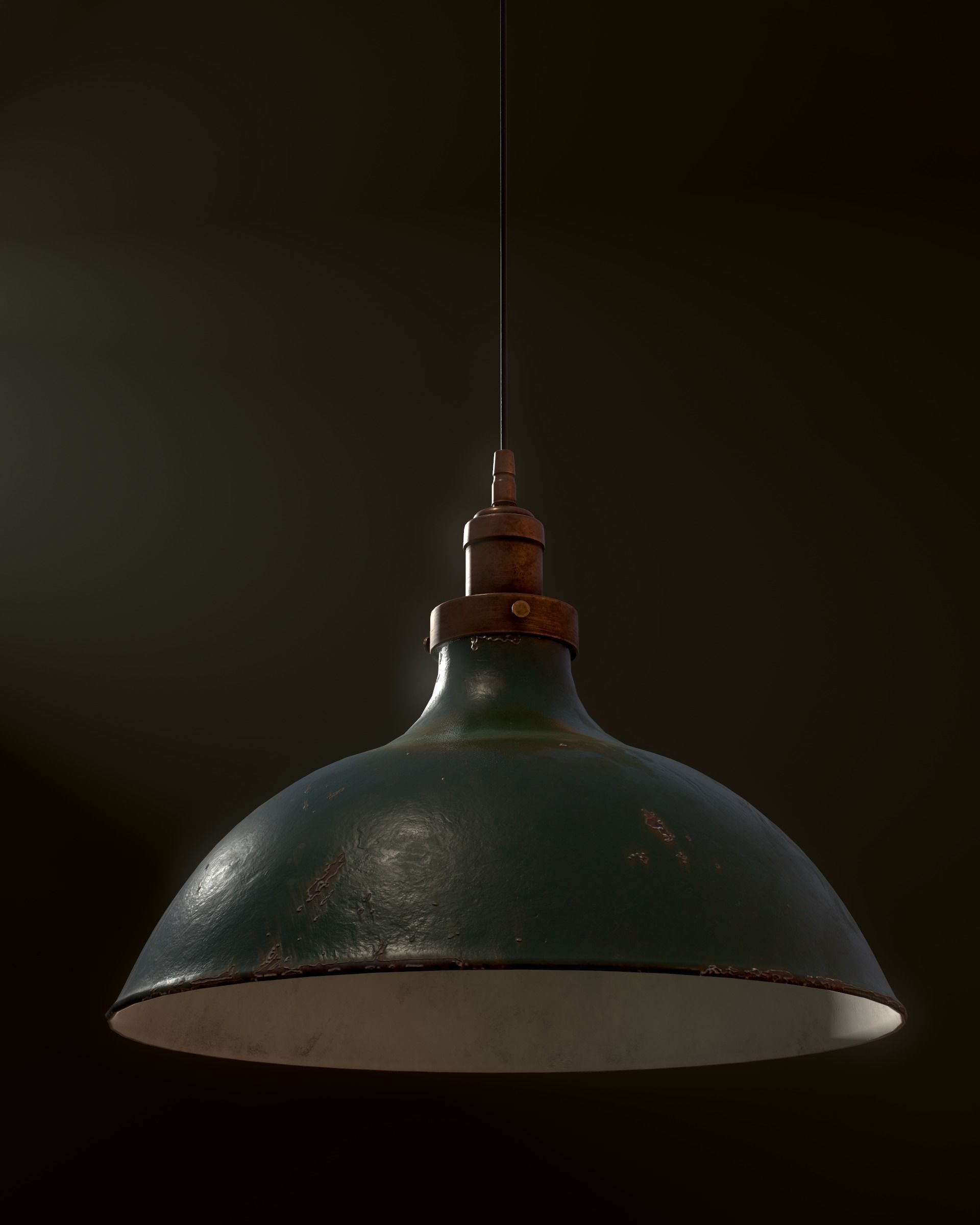 Old Pendant Lamp 4K Low-poly 3D model_26