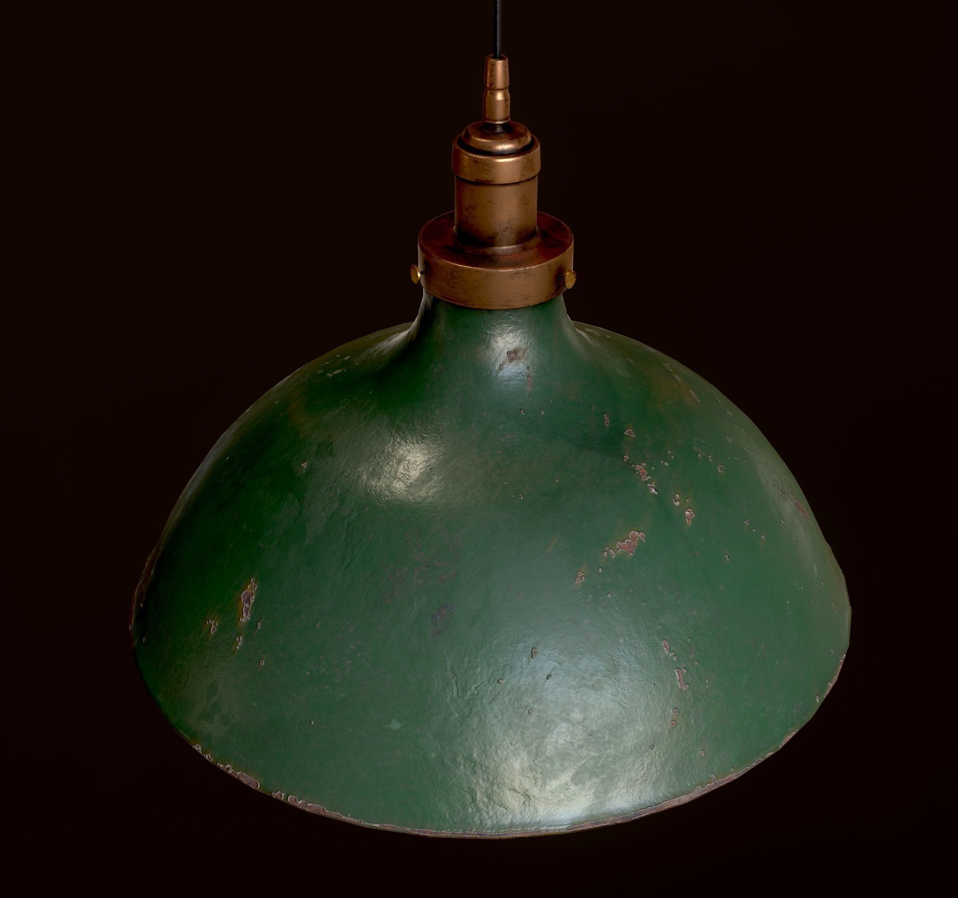 Old Pendant Lamp 4K Low-poly 3D model_2