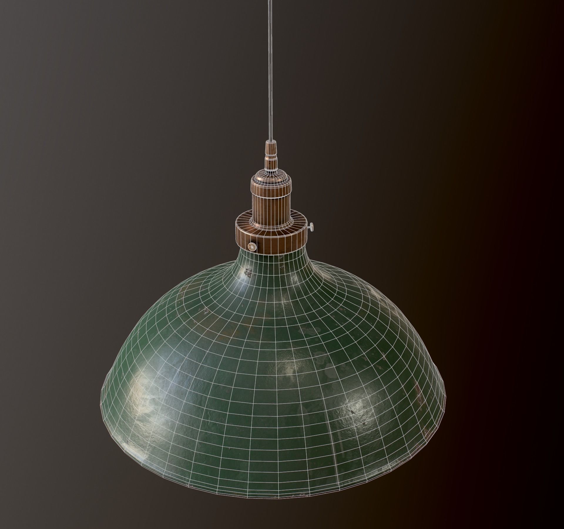 Old Pendant Lamp 4K Low-poly 3D model_10