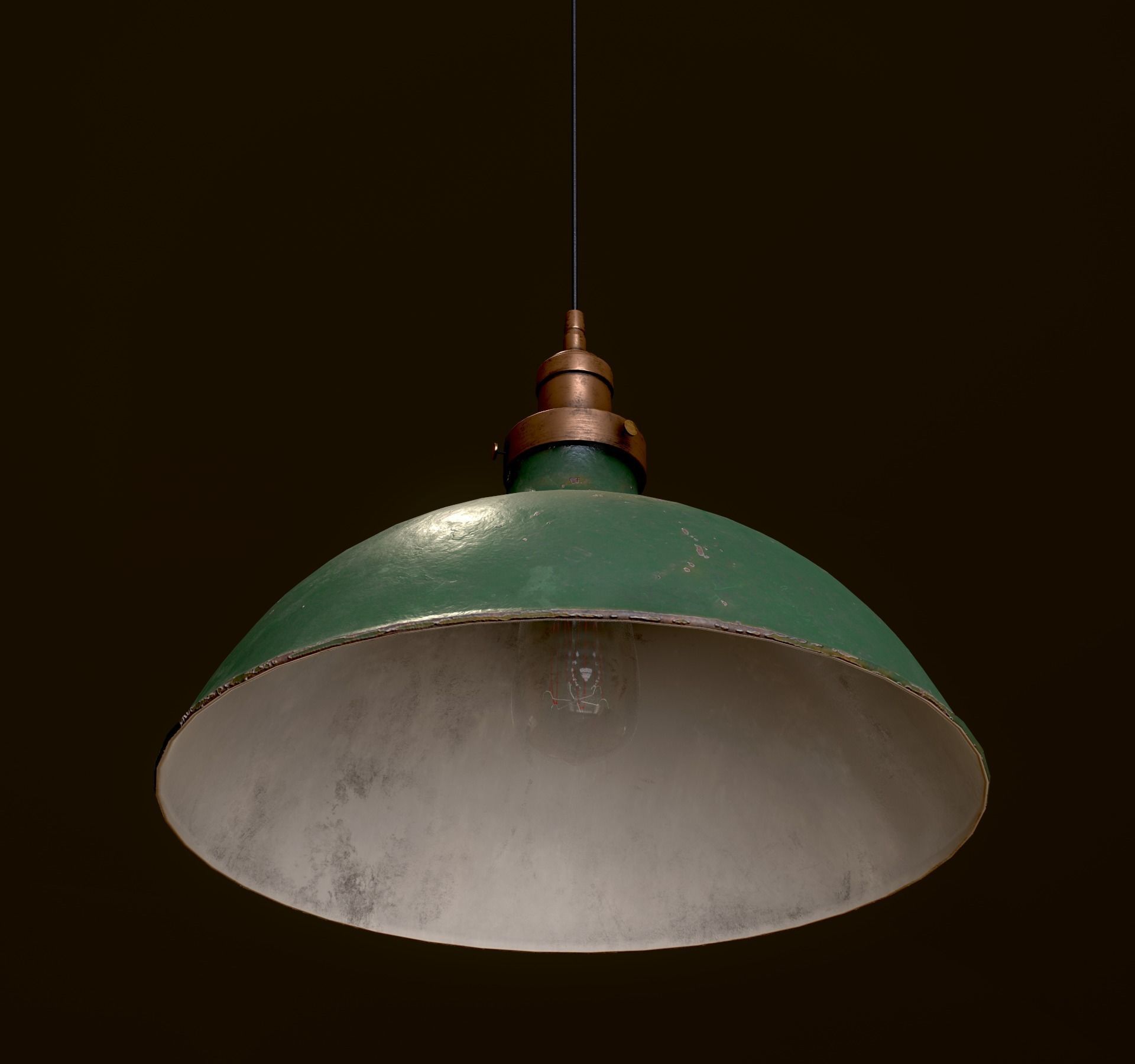 Old Pendant Lamp 4K Low-poly 3D model_16