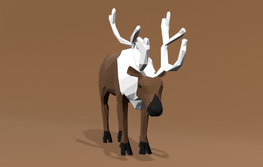 Reindeer Cartoon 3D print model_6