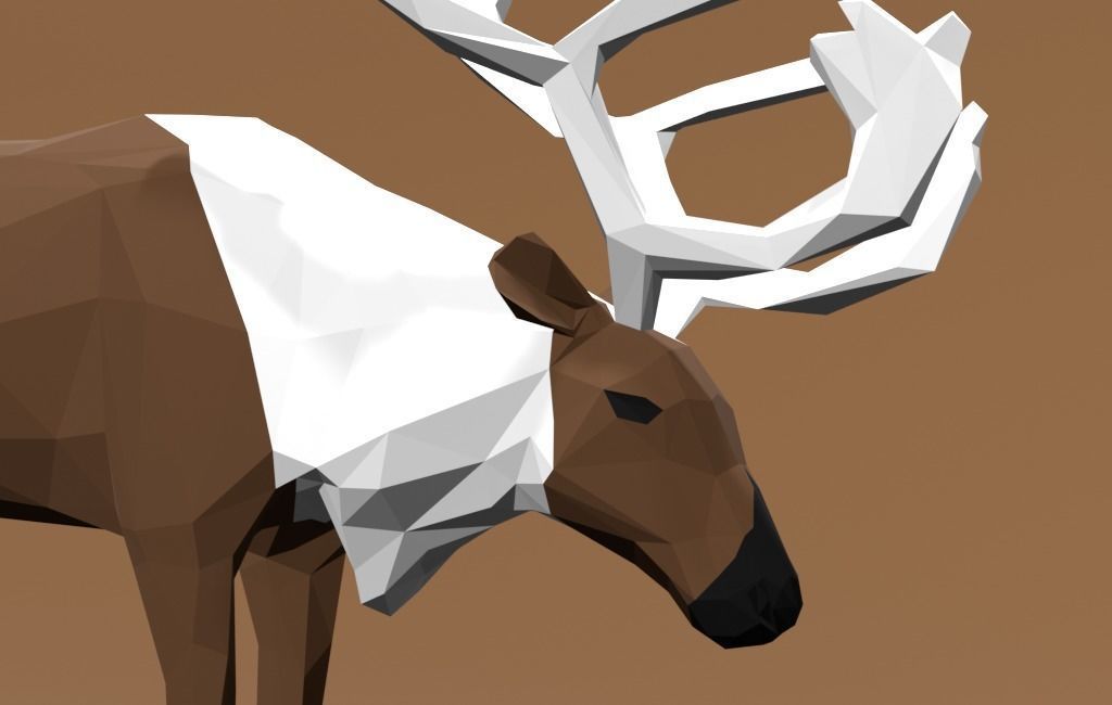 Reindeer Cartoon 3D print model_4