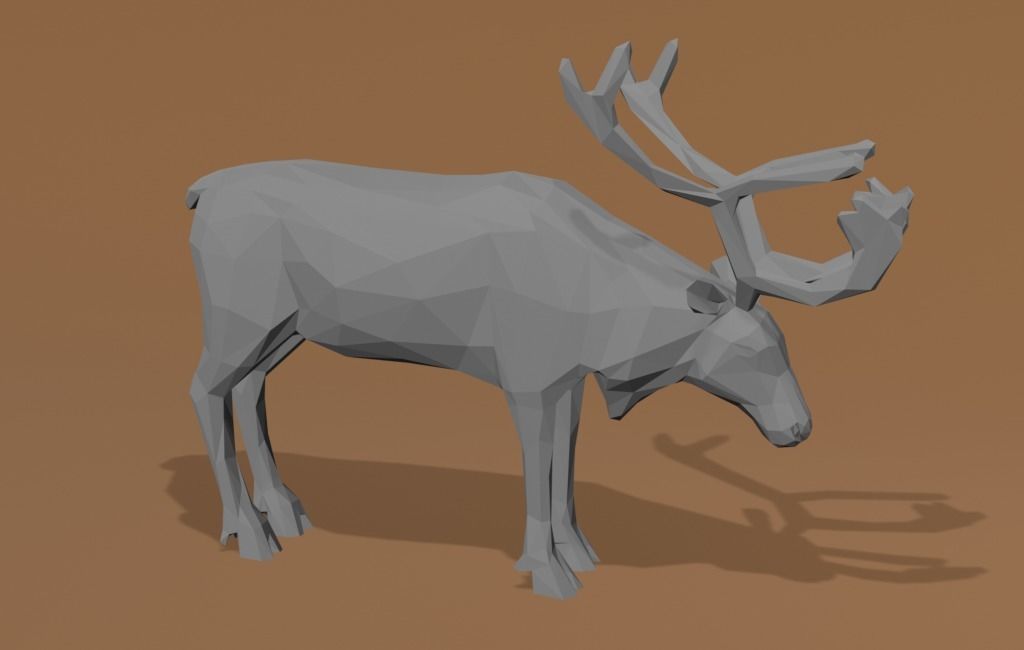 Reindeer Cartoon 3D print model_3