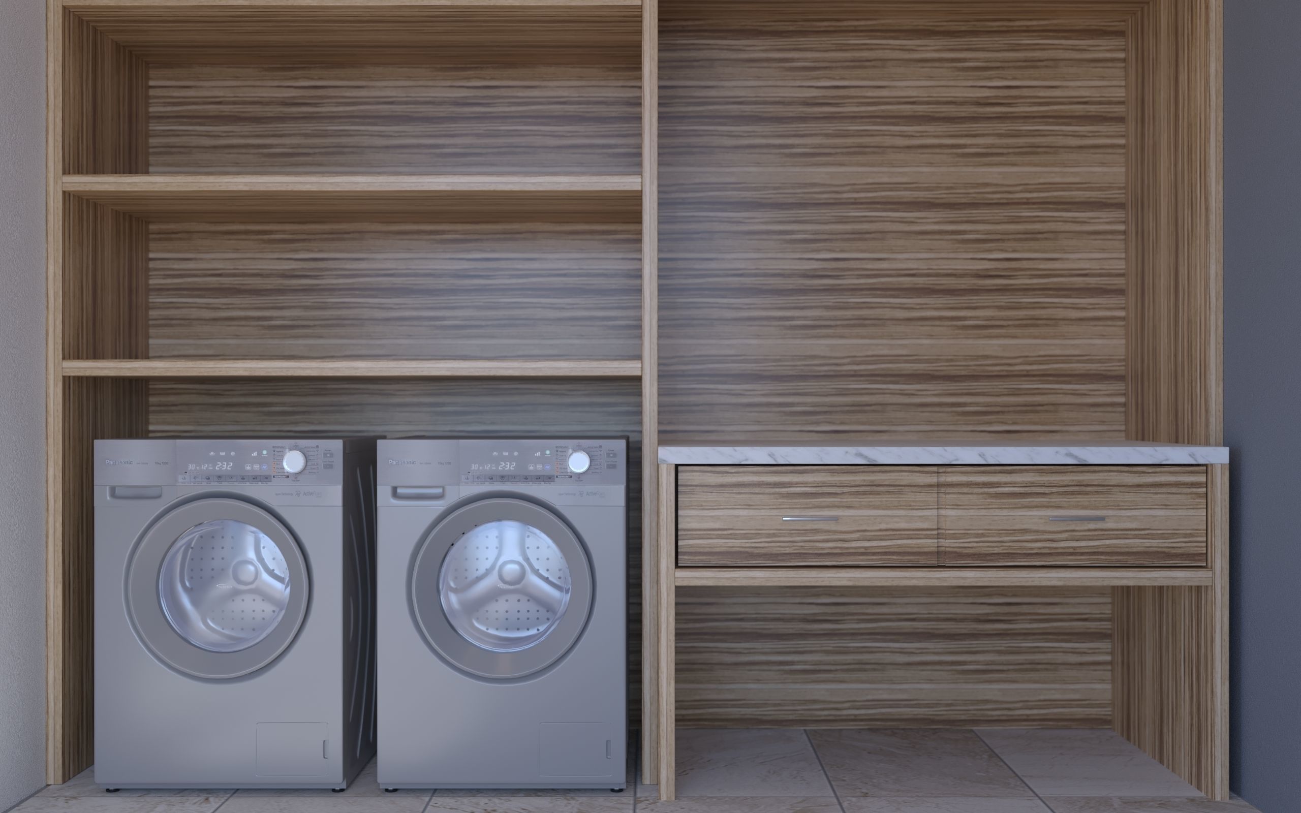 Washing Machine - Panasonic Econavi 3D model_7