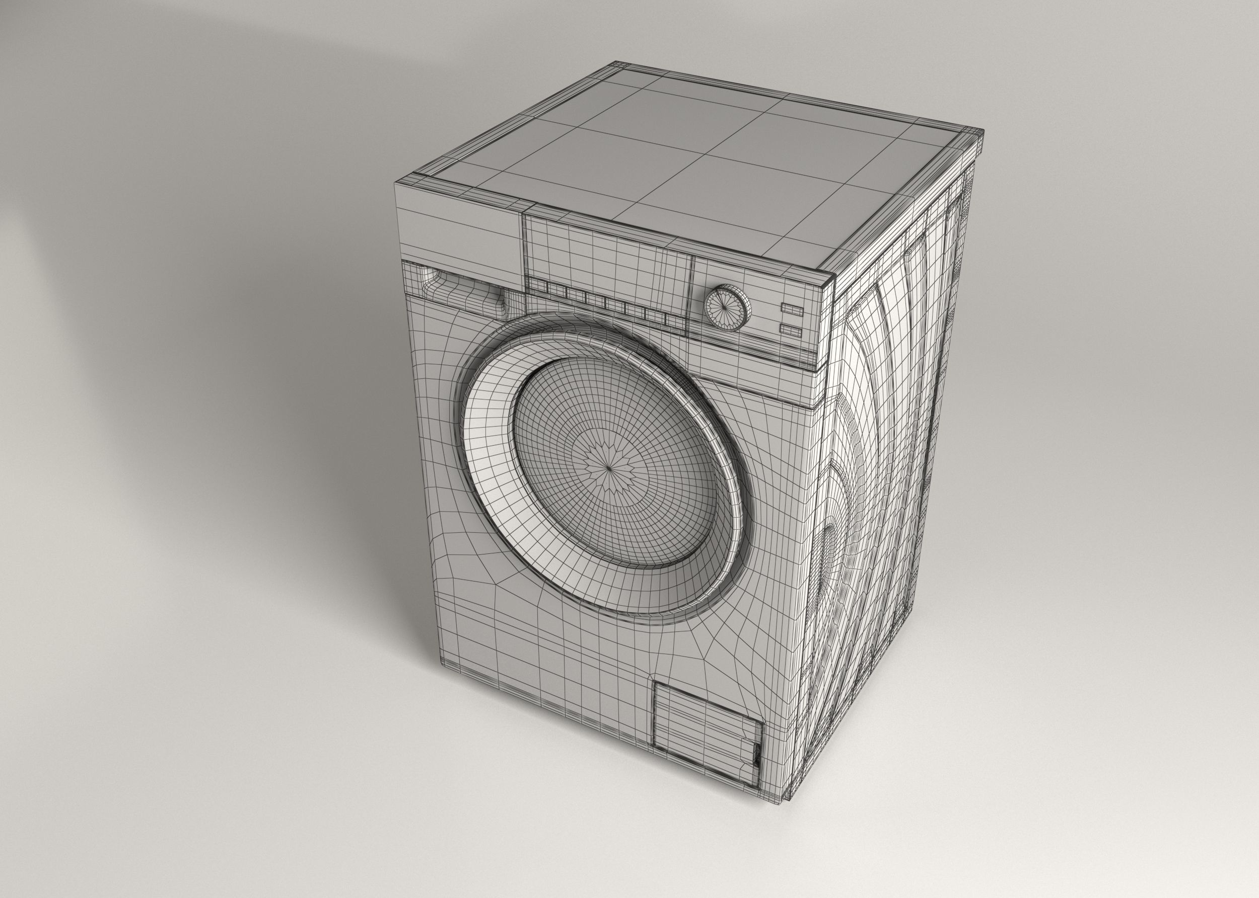 Washing Machine - Panasonic Econavi 3D model_4
