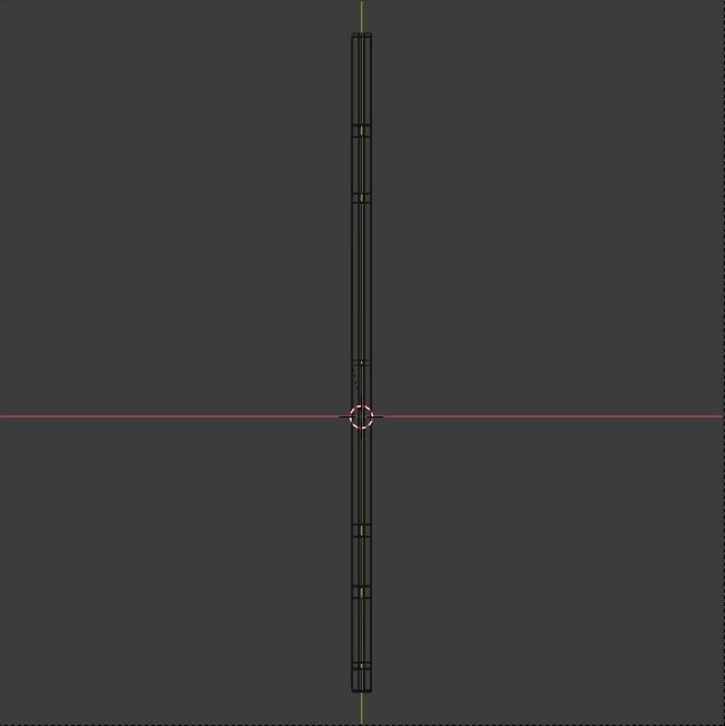 Wooden Meter Stick Low-poly 3D model_12
