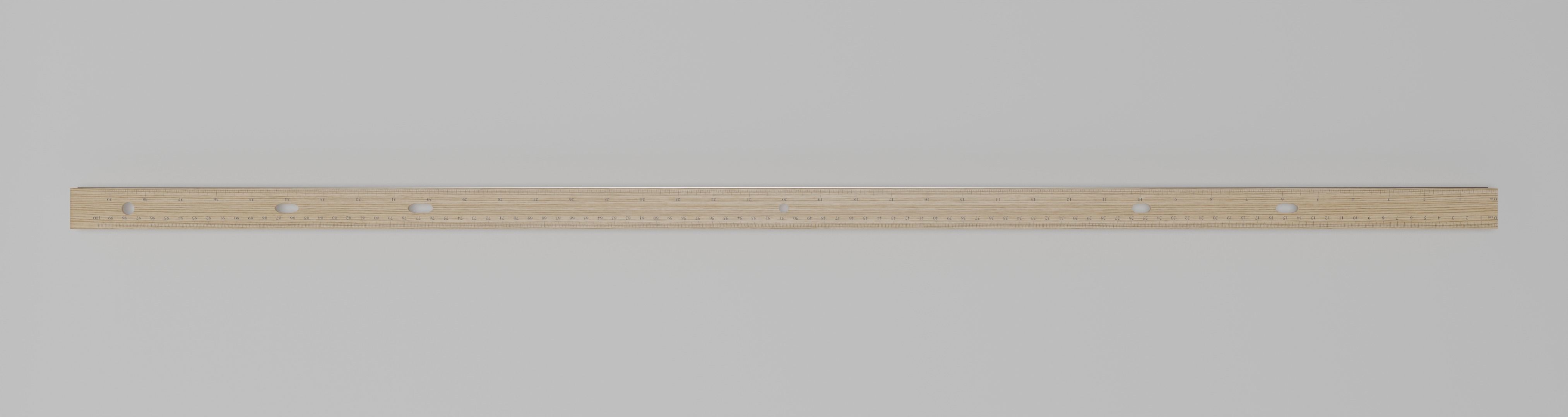 Wooden Meter Stick Low-poly 3D model_7