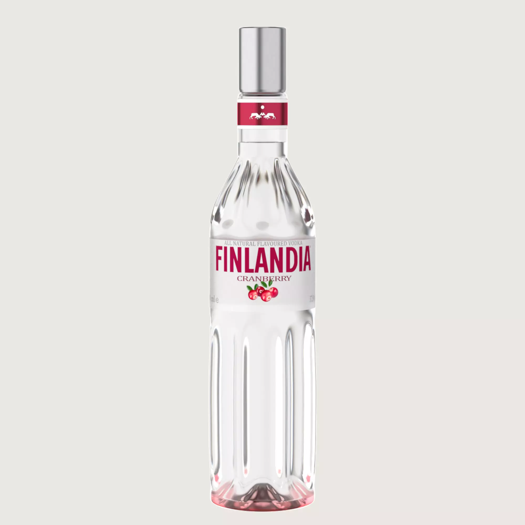 Finlandia Original Classic Cranberry Bottle Vodka Of Finland Low-poly 3D model