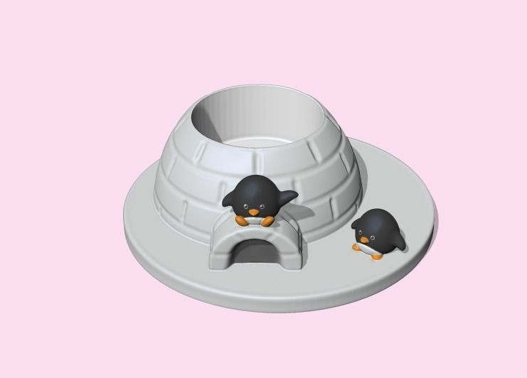 Cute Igloo Pot 3D print model_6