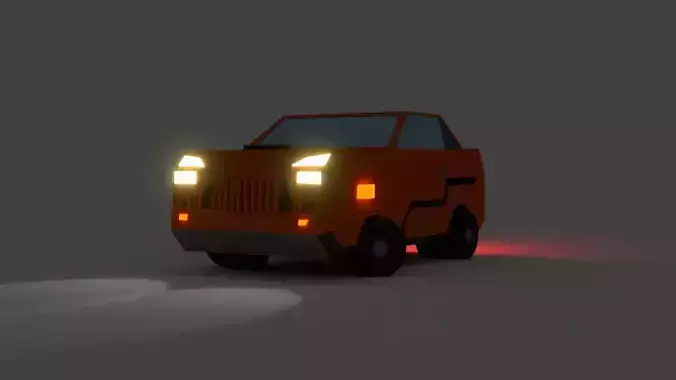 Low Poly Muscle Car Rig
