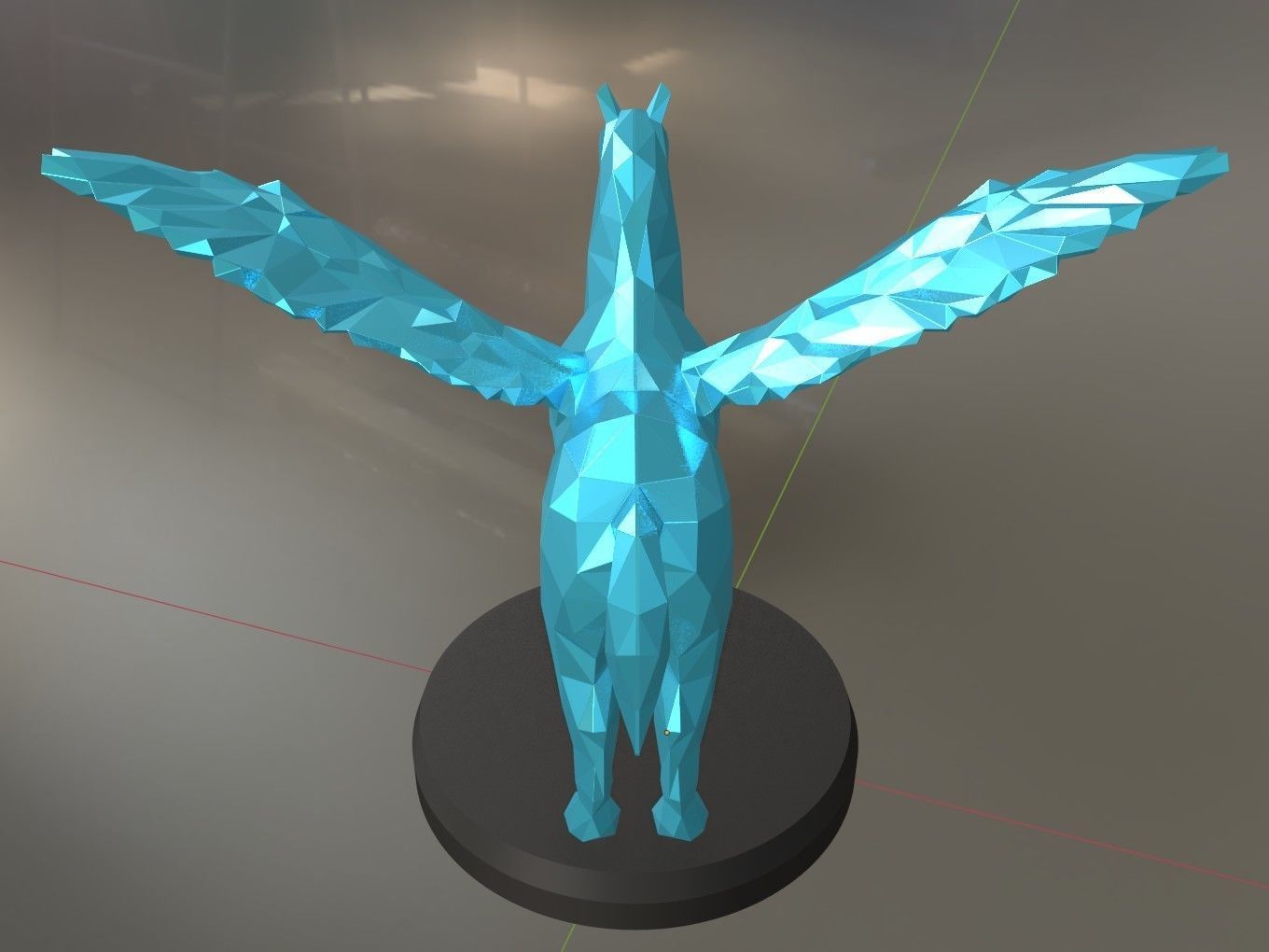 Poly Pegasus 3D print model_4