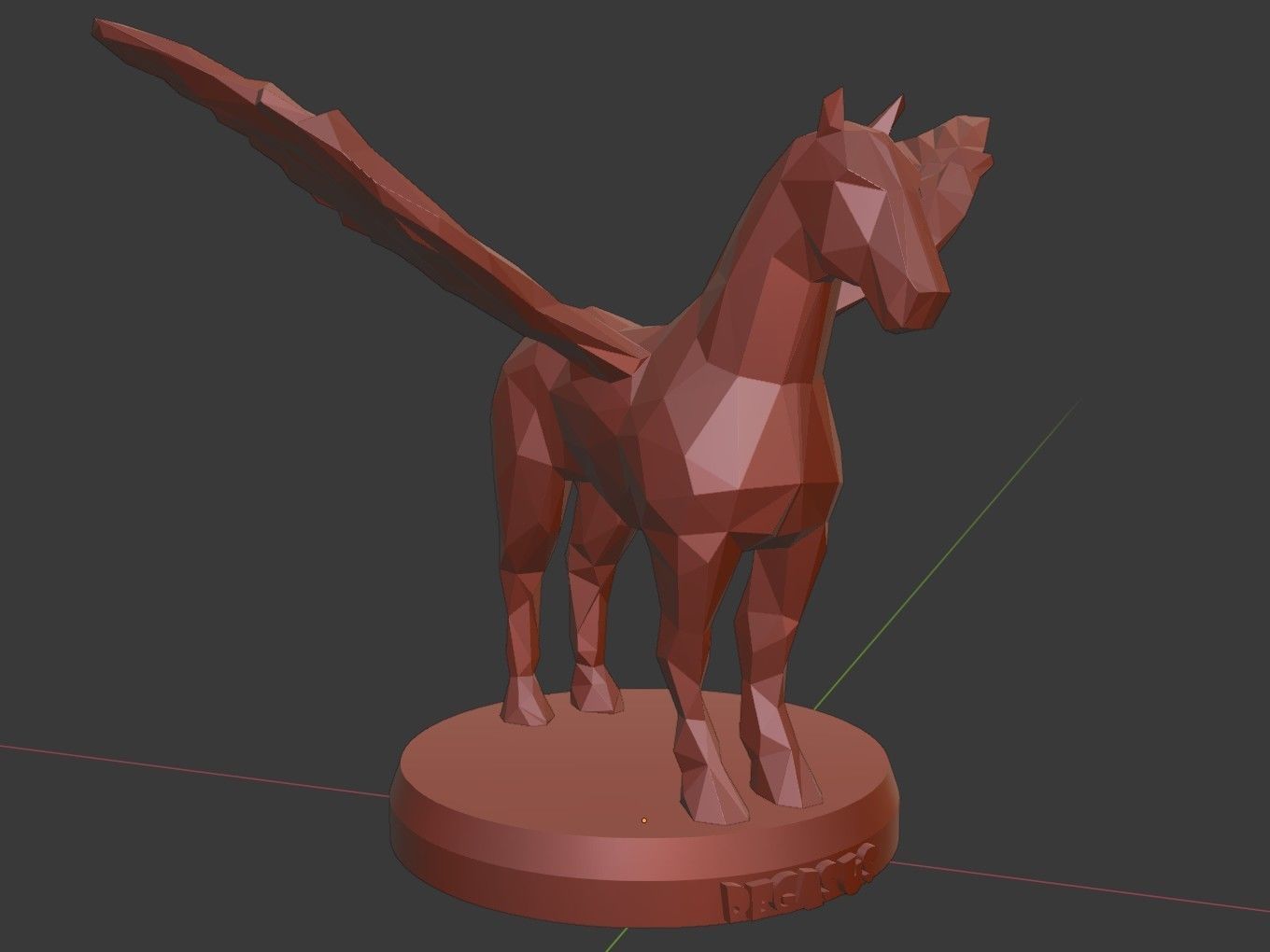 Poly Pegasus 3D print model_9