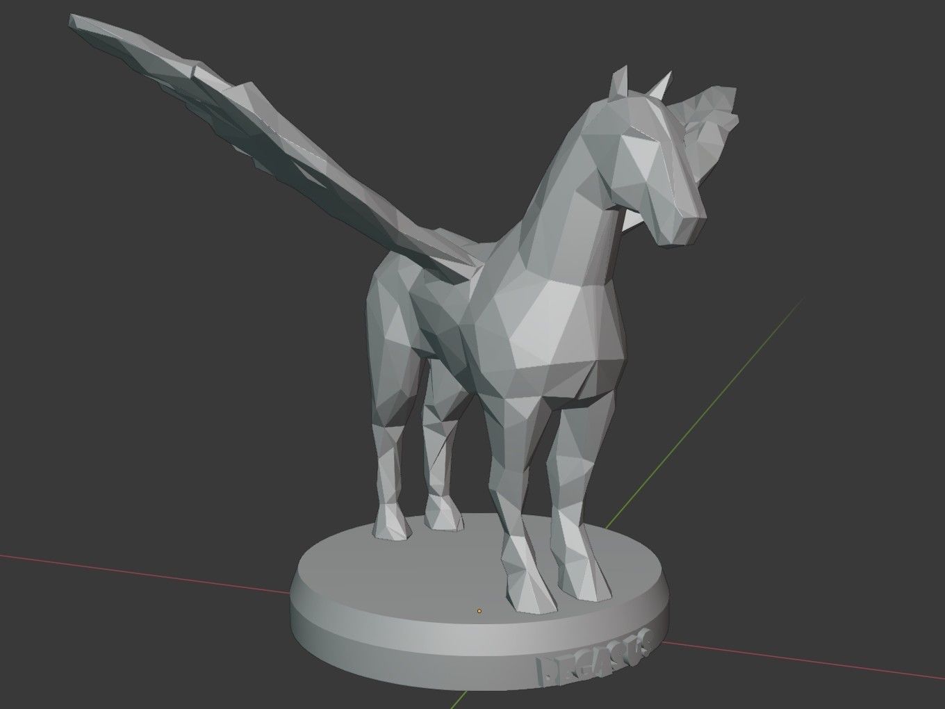 Poly Pegasus 3D print model_7