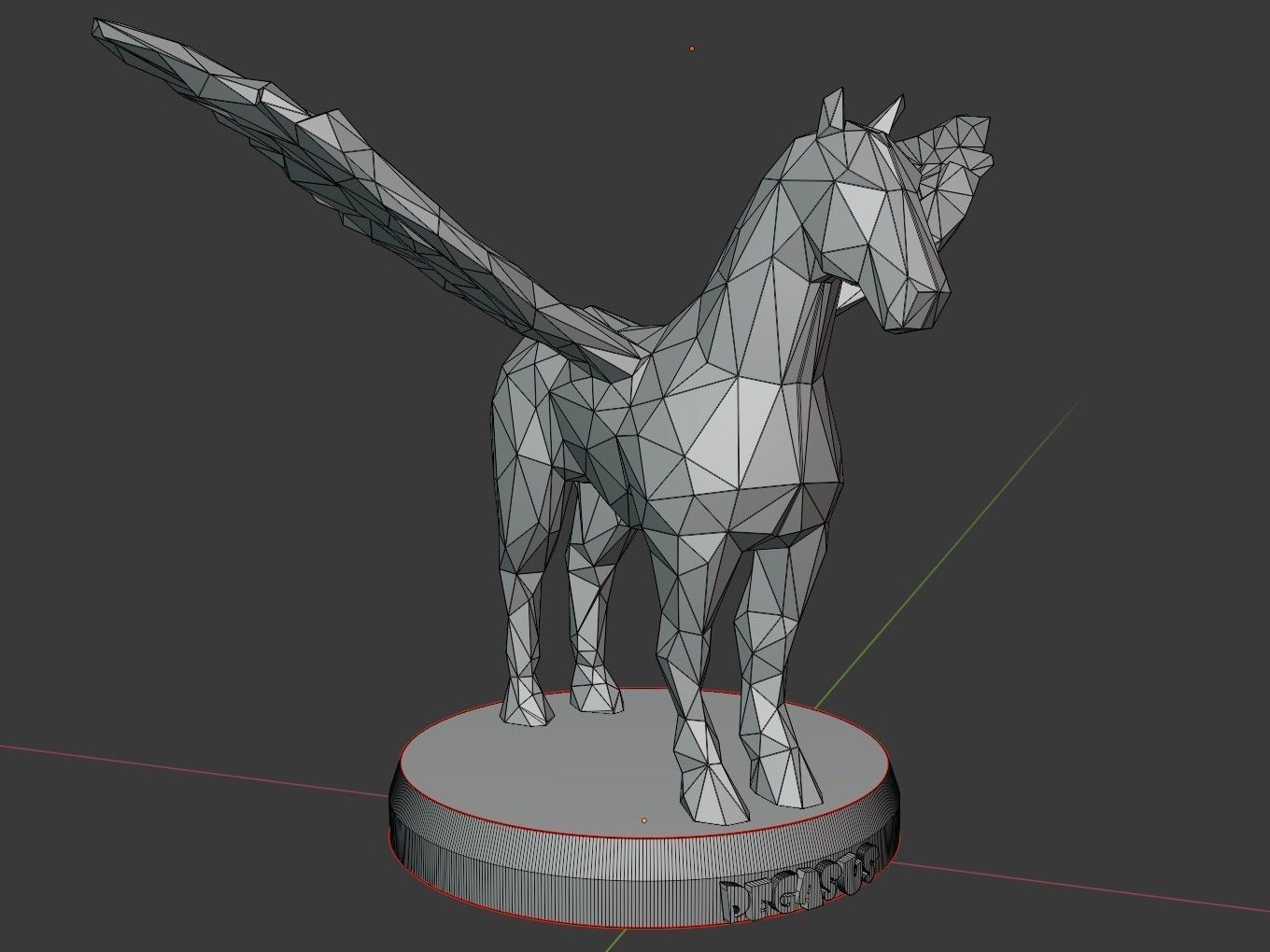 Poly Pegasus 3D print model_8