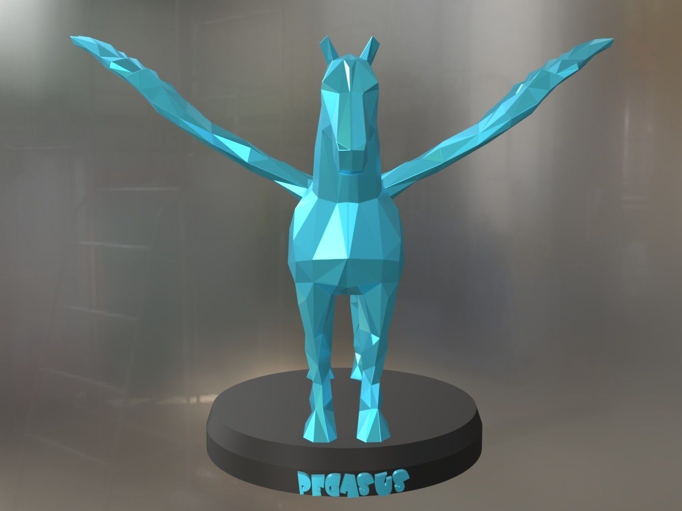 Poly Pegasus 3D print model_6