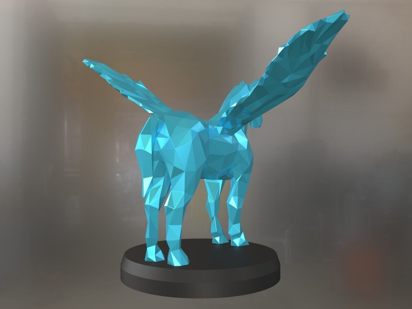 Poly Pegasus 3D print model_2