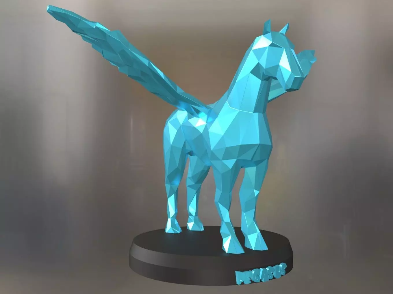 Poly Pegasus 3D print model_0