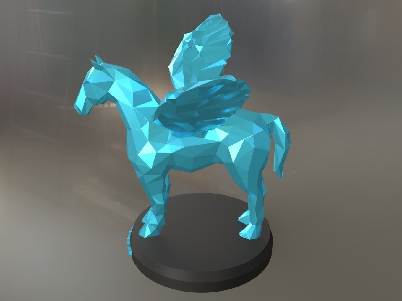 Poly Pegasus 3D print model_5