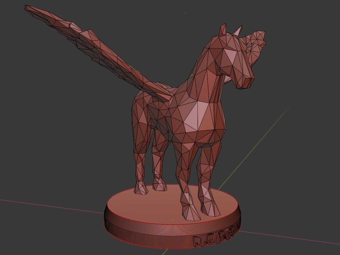 Poly Pegasus 3D print model_10